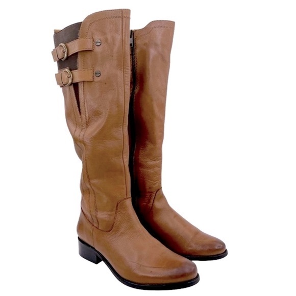 Dune London Shoes - Dune London Women’s Tirrent Winter Brown Leather Knee High Boots